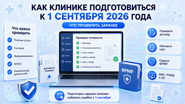 Как клинике подготовиться к 1 сентября 2026 года